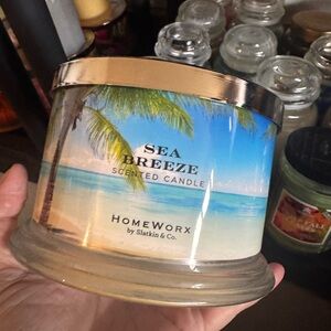 HomeWorx Sea Breeze Scented Candle - Blue
